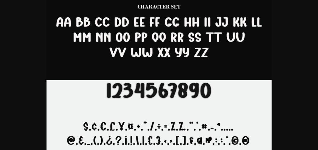 Black White Font Poster 8