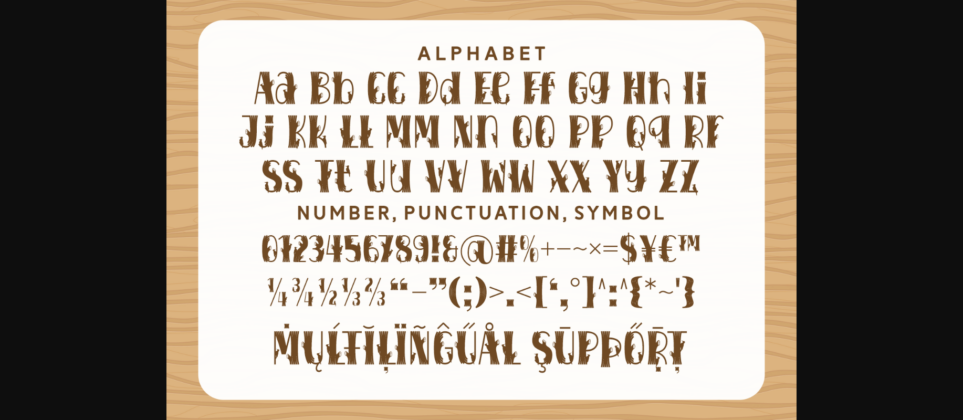 Black Wood Font Poster 8