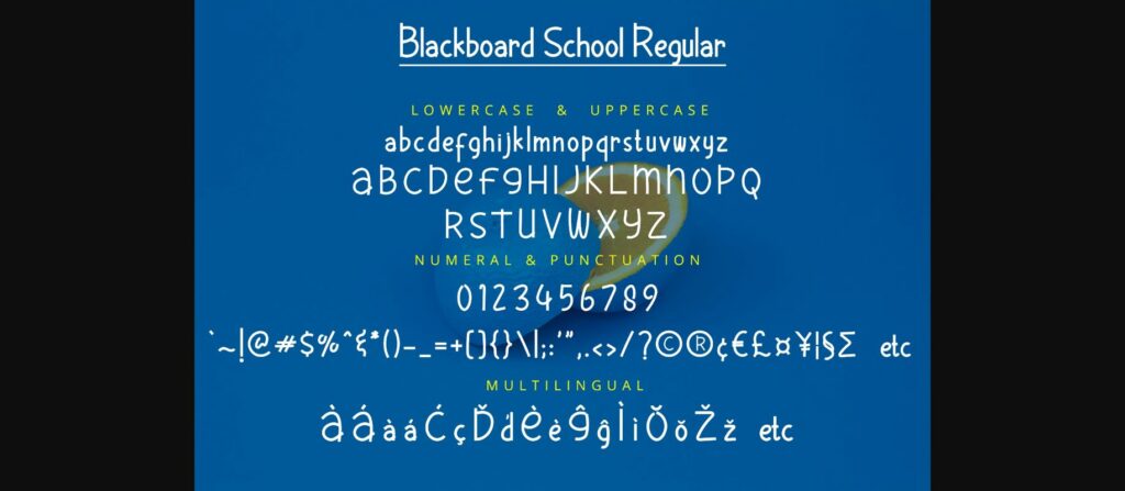 Blackboard School Font Poster 9