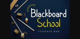 Blackboard School Font Poster 1