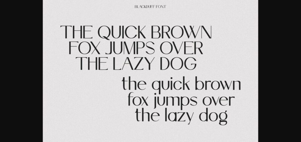 Blackduff Font Poster 9