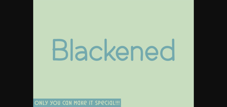 Blackened Font Poster 3
