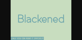 Blackened Font Poster 1