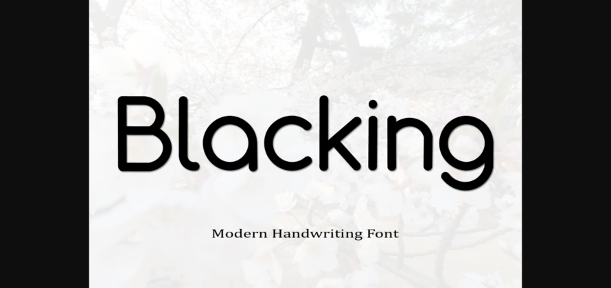 Blacking Font Poster 3