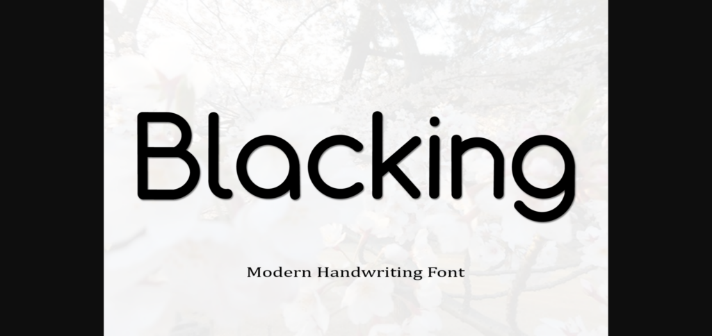 Blacking Font Poster 1