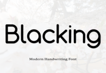 Blacking Font Poster 1