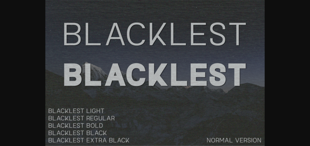 Blacklest Font Poster 3