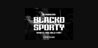 Blacko Sporty Font Poster 1