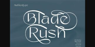 Blade Rush Font Poster 1