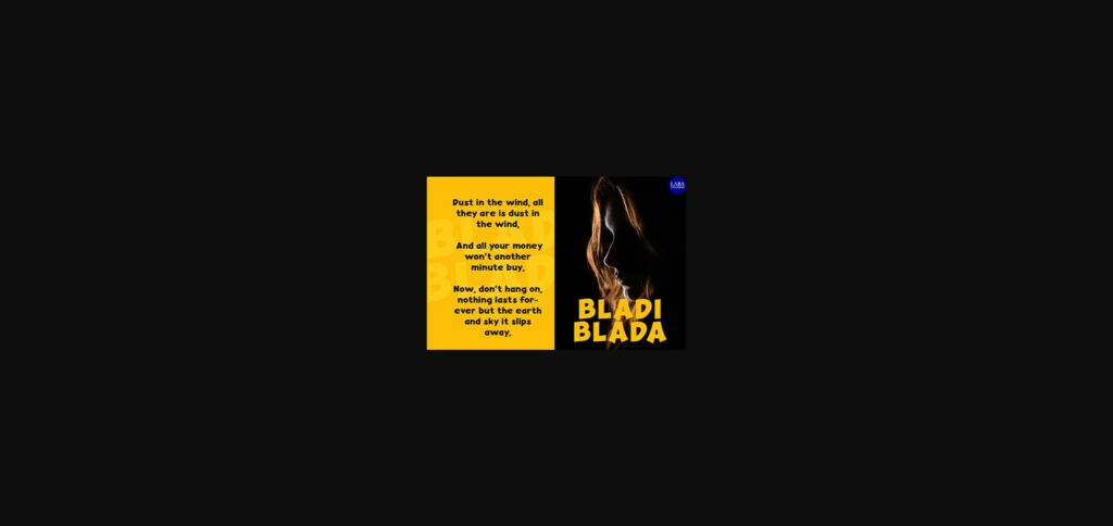 Bladiblada Font Poster 4