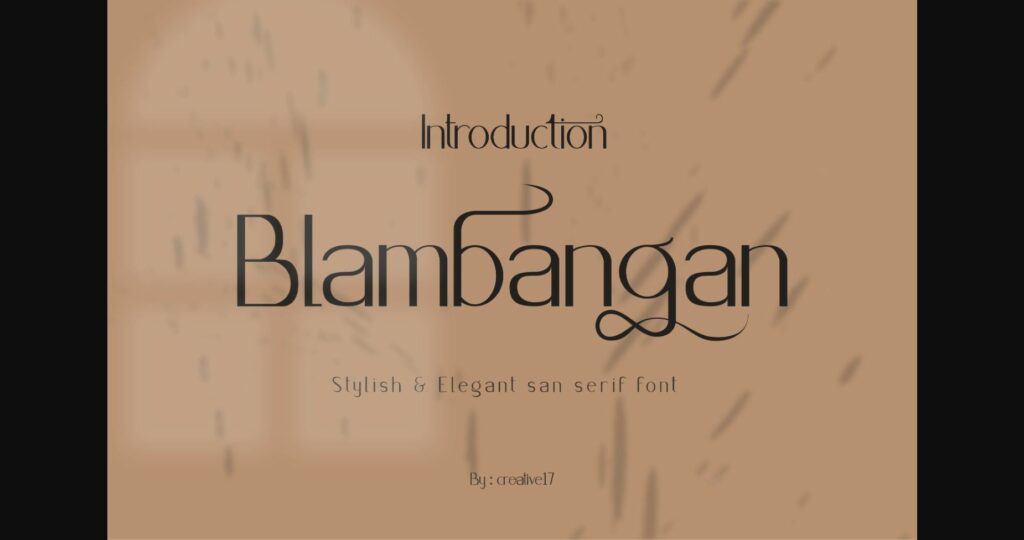 Blambangan Font Poster 3