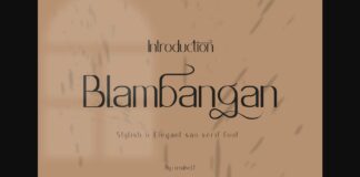 Blambangan Font Poster 1