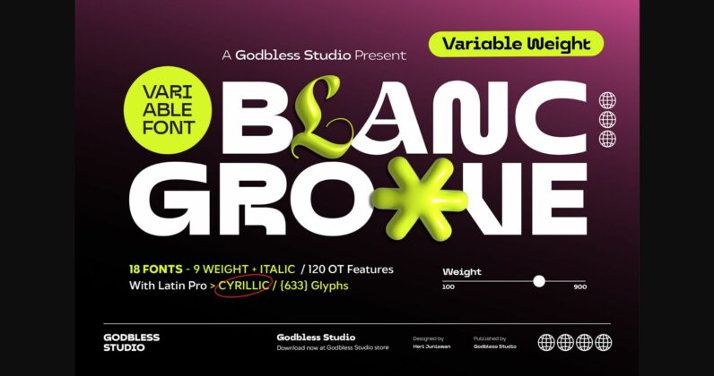 Blanc Groove Font Poster 1