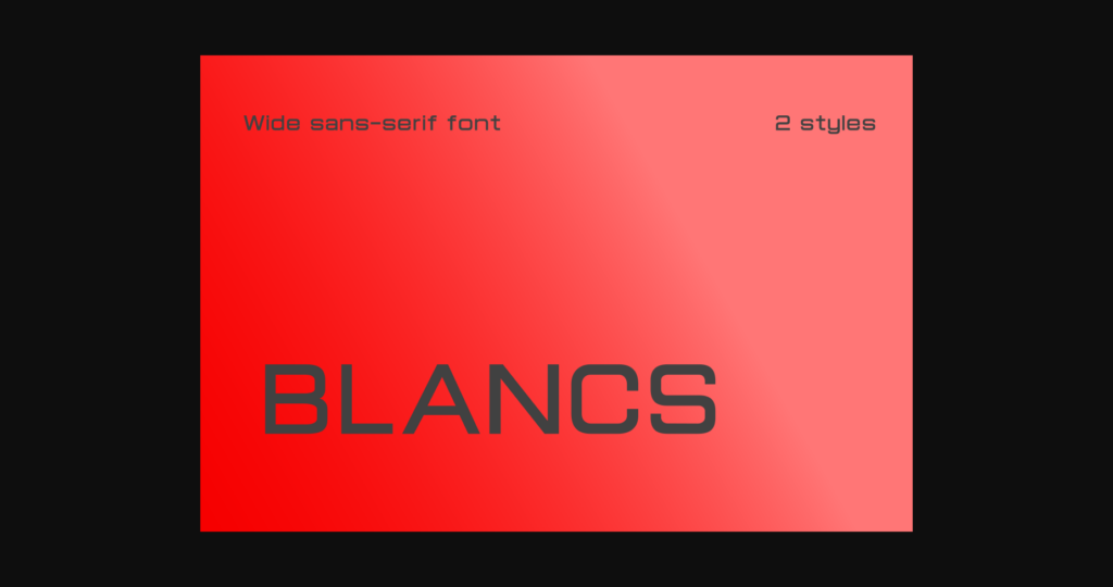 Blancs Font Poster 1