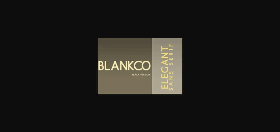 Blankco Black Font Poster 3