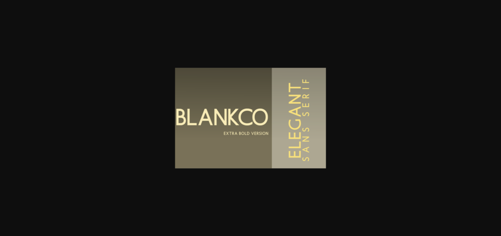 Blankco Extra Bold Font Poster 1