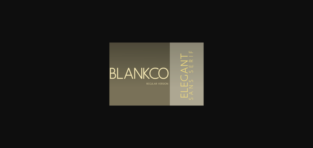 Blankco Font Poster 3