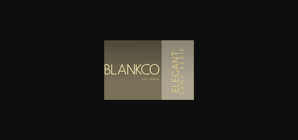 Blankco Light Font Poster 1