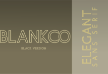 Blankco Outline Black Font