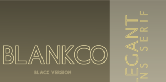 Blankco Outline Black Font