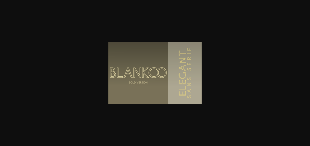 Blankco Outline Bold Font Poster 3