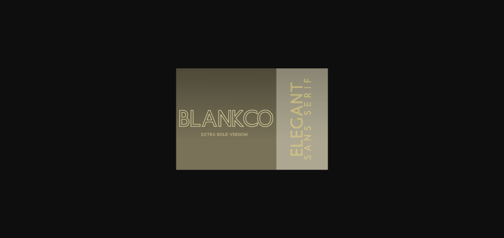 Blankco Outline Extra Bold Font Poster 3