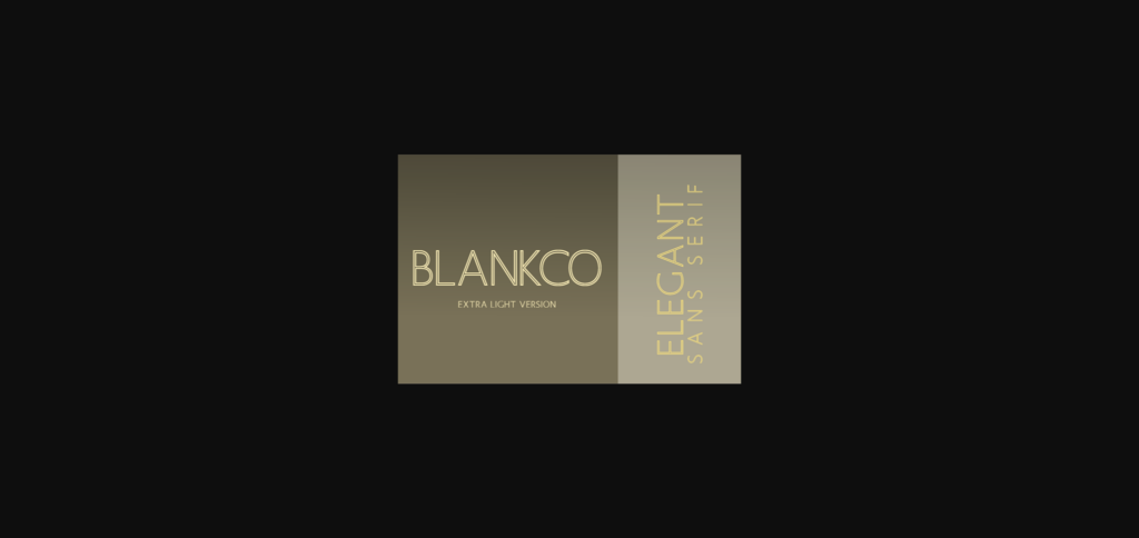 Blankco Outline Extra Light Font Poster 3