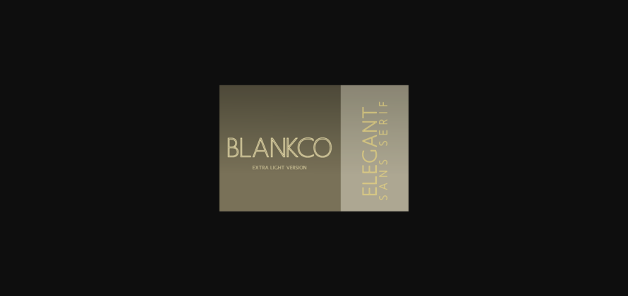 Blankco Outline Extra Light Font Poster 3