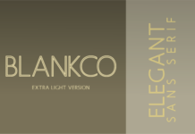 Blankco Outline Extra Light Font