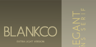 Blankco Outline Extra Light Font