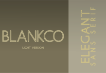 Blankco Outline Light Font