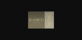 Blankco Outline Regular Font Poster 1