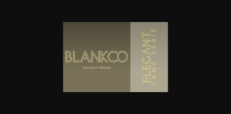 Blankco Outline Semi-Bold Font Poster 1