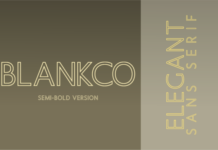 Blankco Outline Semi-Bold Font