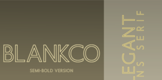 Blankco Outline Semi-Bold Font