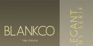 Blankco Outline Thin Font