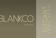 Blankco Thin Font