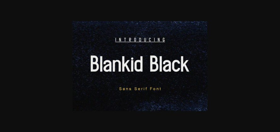 Blankid Black Font Poster 3