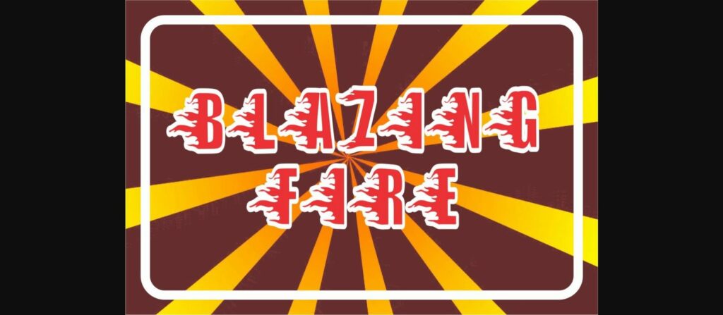 Blazing Fire Font Poster 5