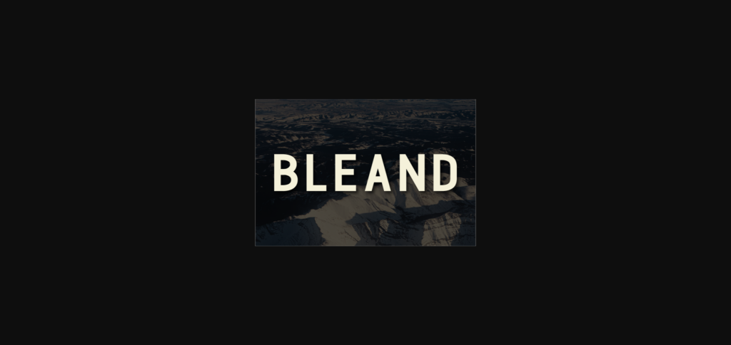 Bleand Font Poster 3