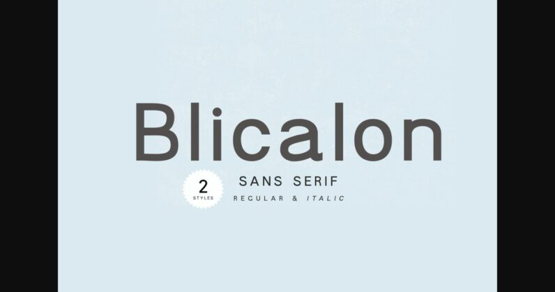 Blicalon Font Poster 3