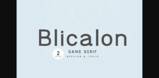 Blicalon Font Poster 1