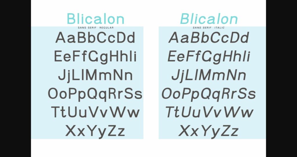 Blicalon Font Poster 4