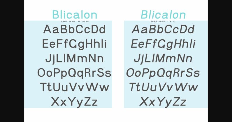 Blicalon Font Poster 2