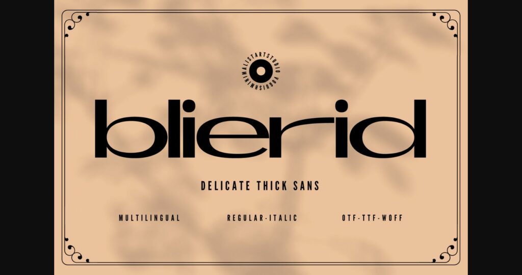 Blierid Font Poster 1