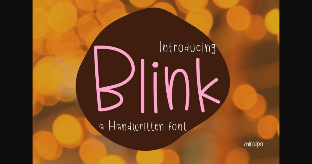 Blink Font Poster 3