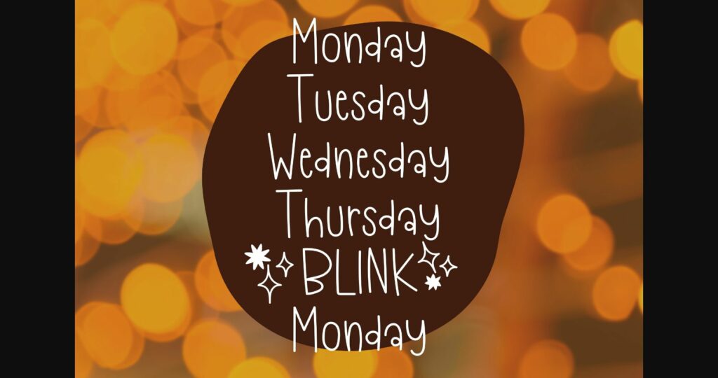 Blink Font Poster 4