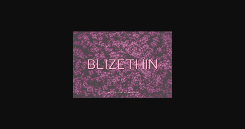 Blizethin Font Poster 1