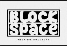 Block Space Font Poster 1