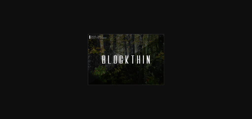 Blockthin Font Poster 3